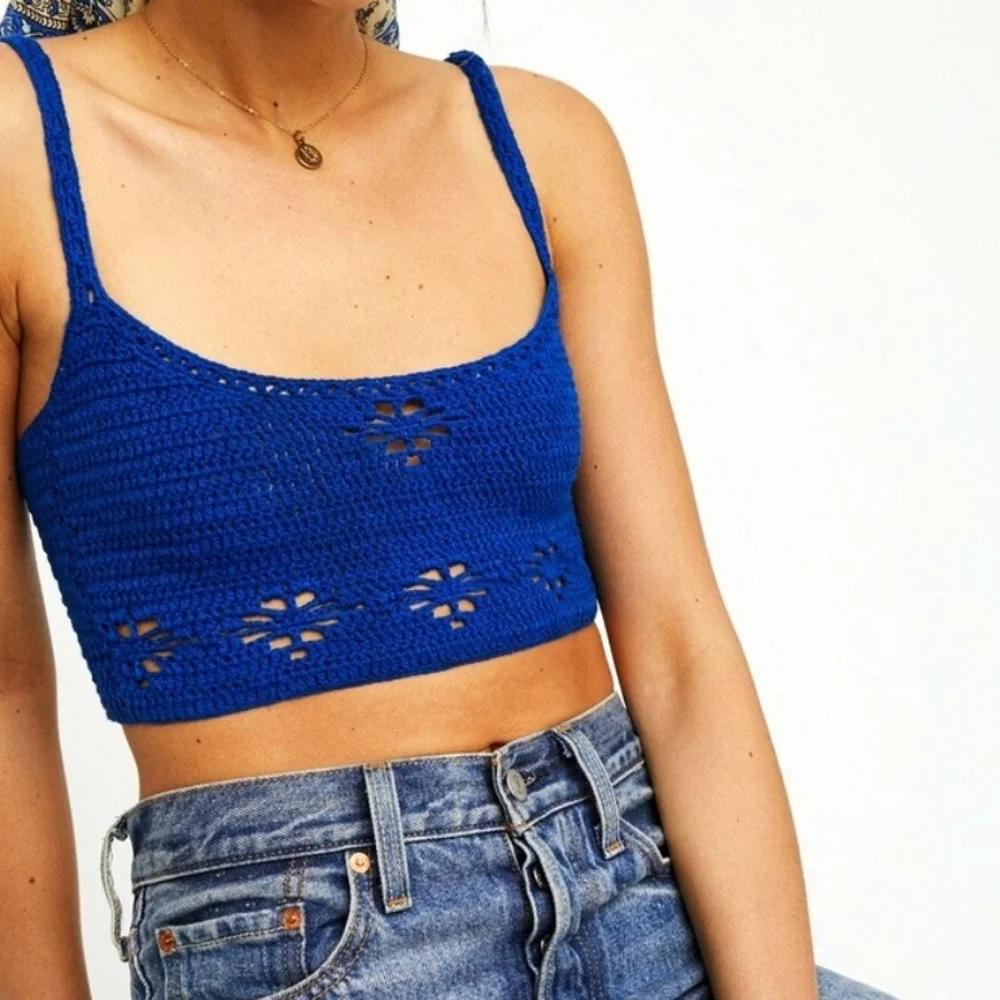 NWOT!! Free People, Crochet Berkinertte Brami Top. Size XS